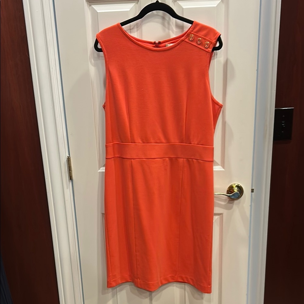 Banana Republic Orange Sheath Midi Dress